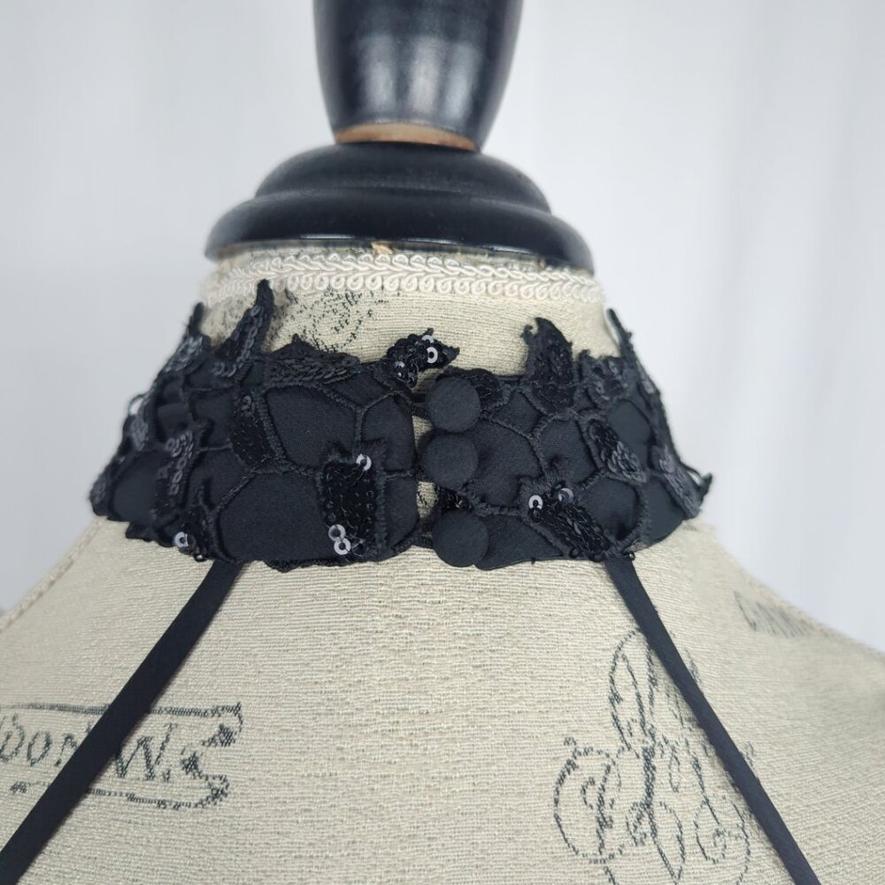 Bardot Black Lace Dress X Small Midi Formal Halter - Picture 7 of 11